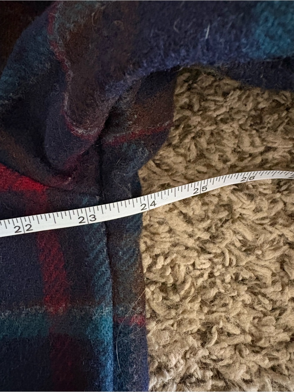 Cabincore Oversized Fall Plaid Vintage Pendleton Navy & Green Wool Shacket Large - Picture 4 of 6